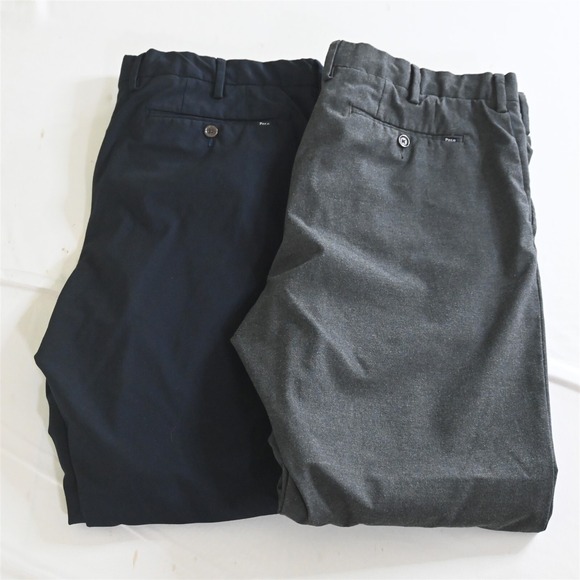 Lot 2‎ Polo Ralph Lauren 38x32 Navy Blue Gray Stretch Straight Mens Dress Pants